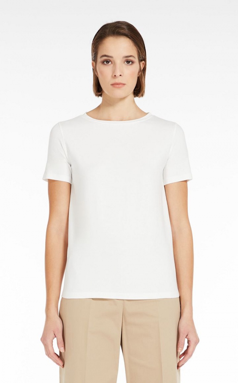 MaxMara Basic Jersey T-shirts WHITE | MMR593673