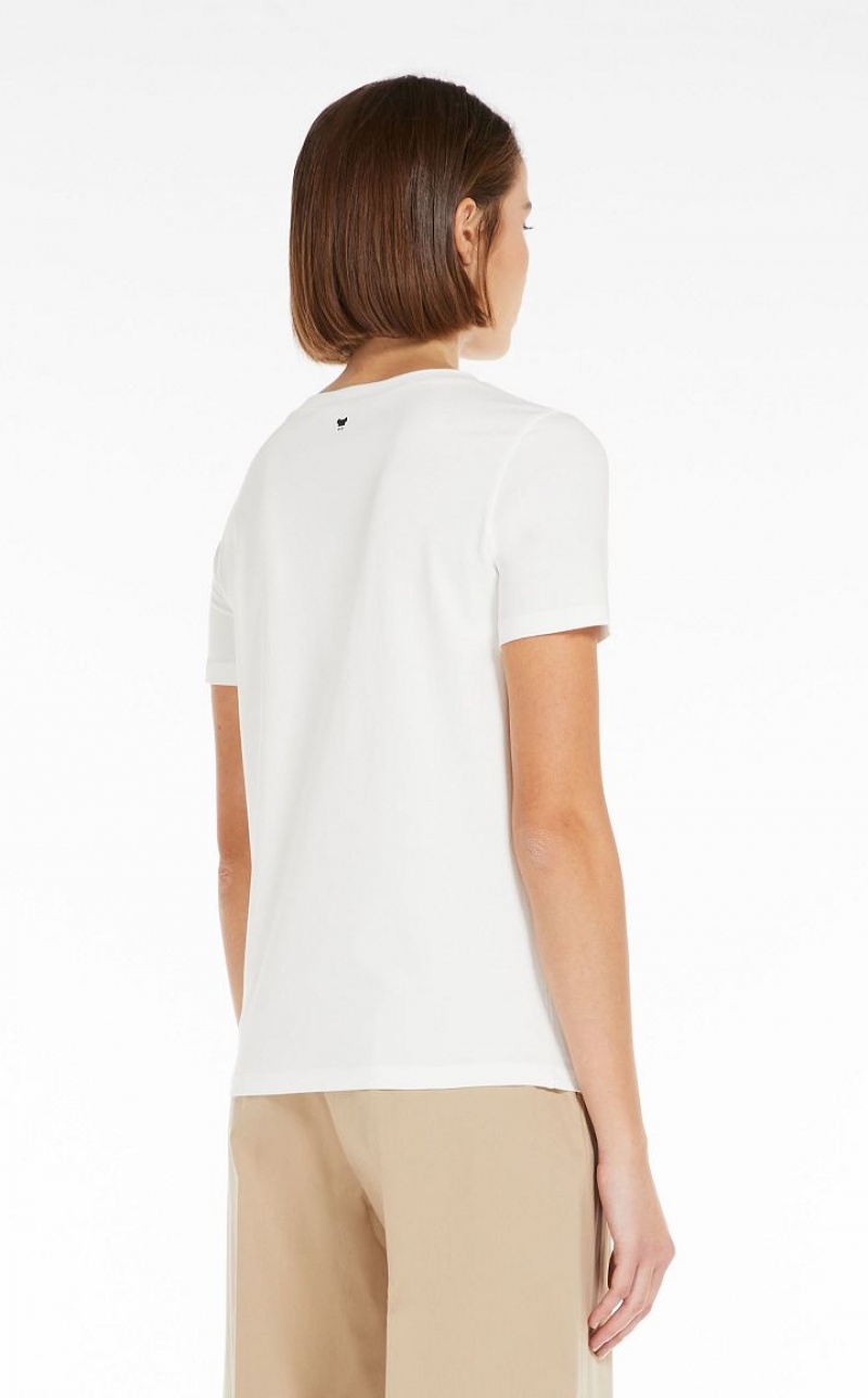 MaxMara Basic Jersey T-shirts WHITE | MMR593673