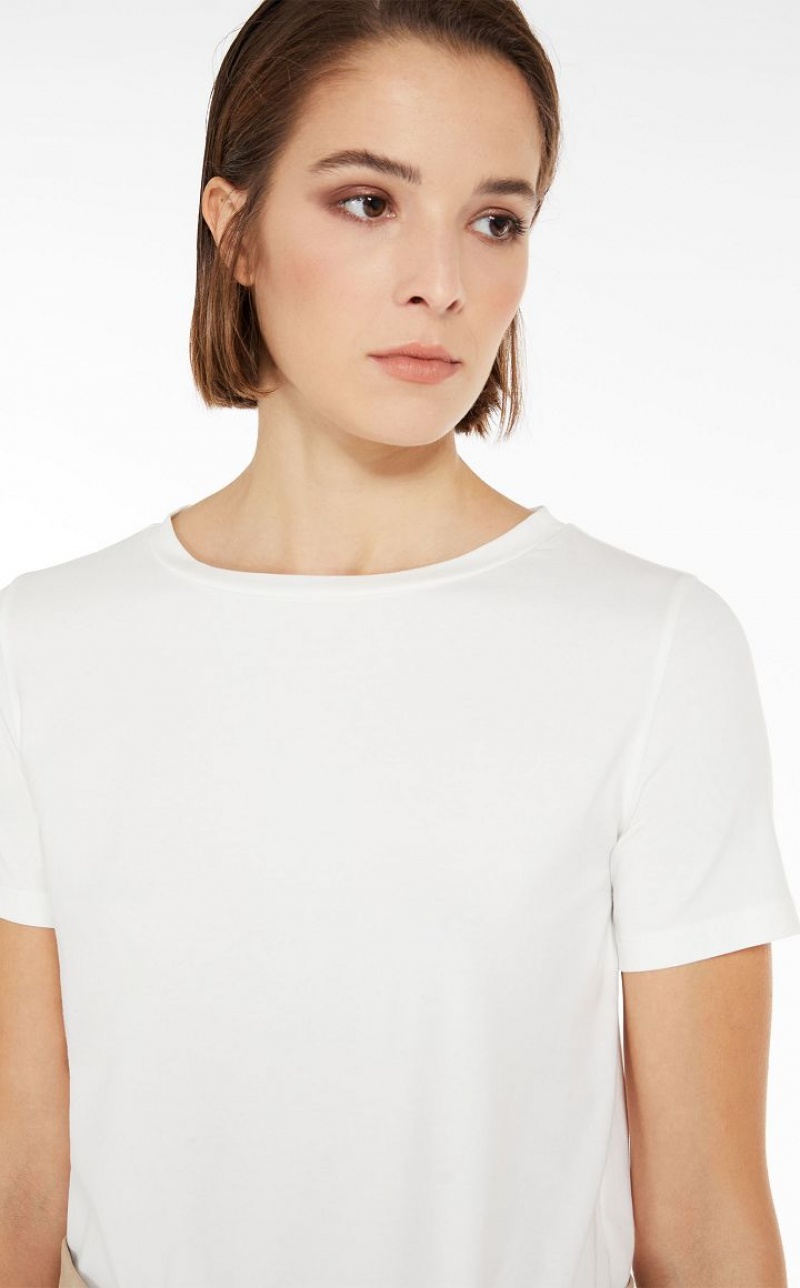 MaxMara Basic Jersey T-shirts WHITE | MMR593673