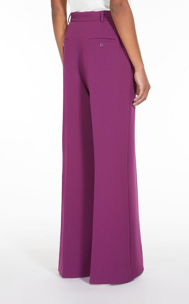 MaxMara Bell Bottom In Cady Trousers BORDEAUX | MMR593753