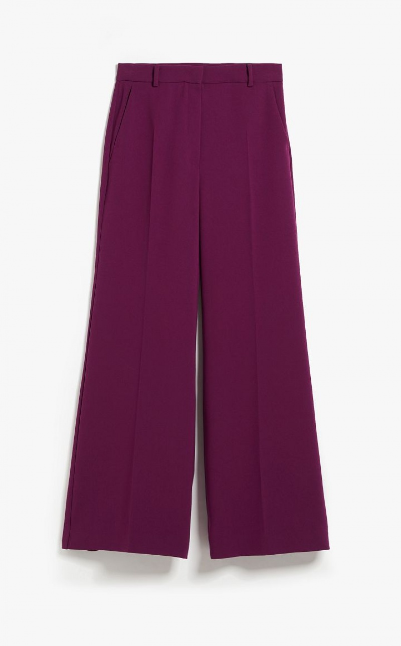 MaxMara Bell Bottom In Cady Trousers BORDEAUX | MMR593753