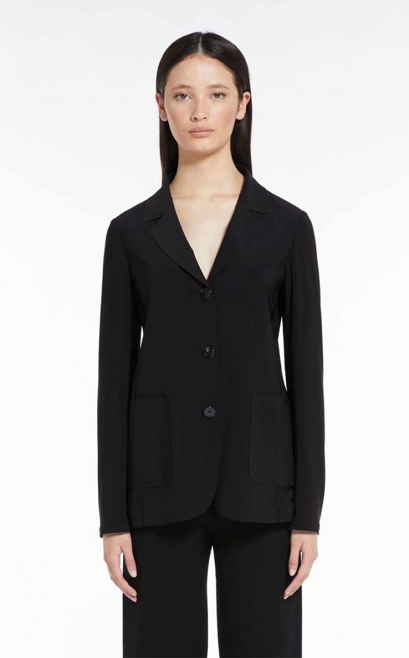 MaxMara Blazer In Stretch Jersey Blazers BLACK | MMR594094