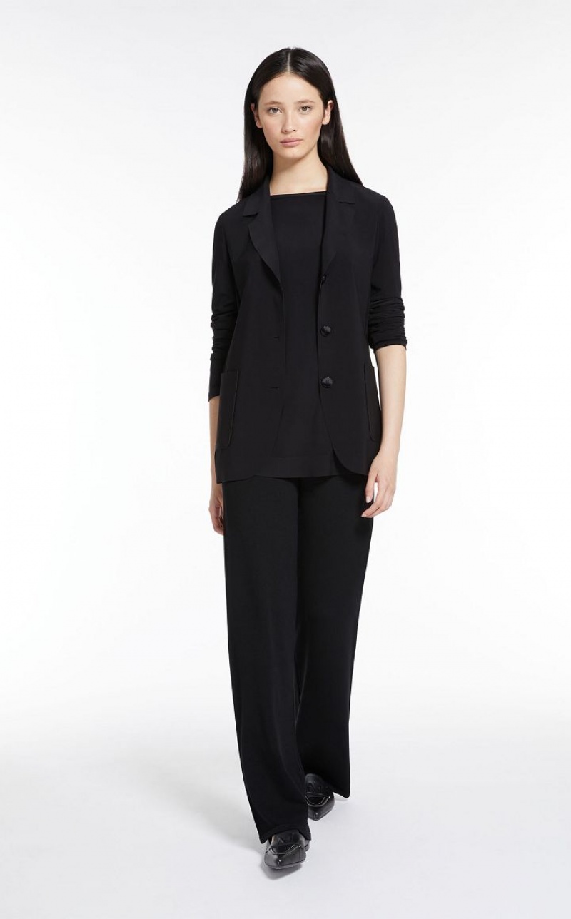 MaxMara Blazer In Stretch Jersey Blazers BLACK | MMR594094