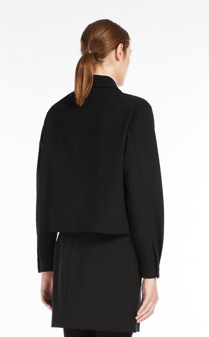 MaxMara Boxy In Wool Jackets BLACK | MMR594081