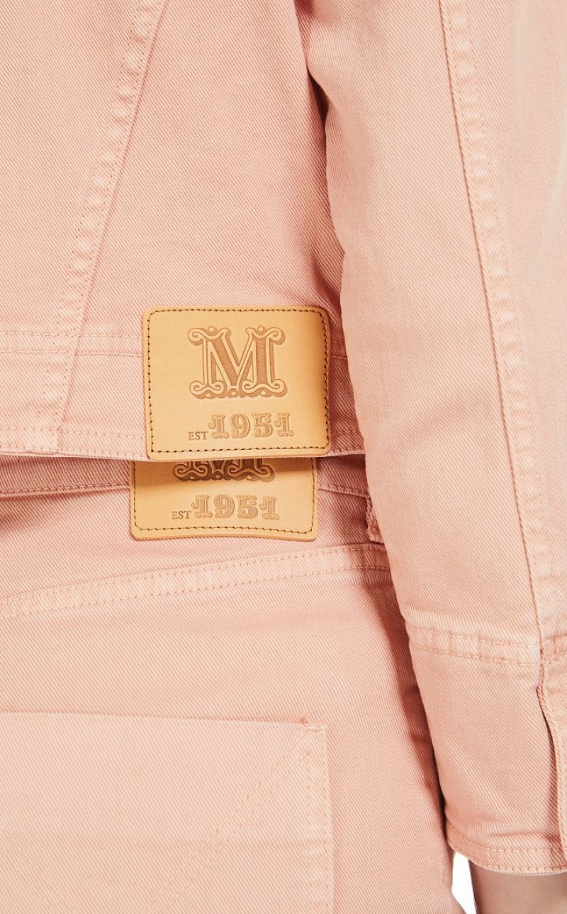 MaxMara Bull Cotton Cropped Jackets PINK | MMR594075