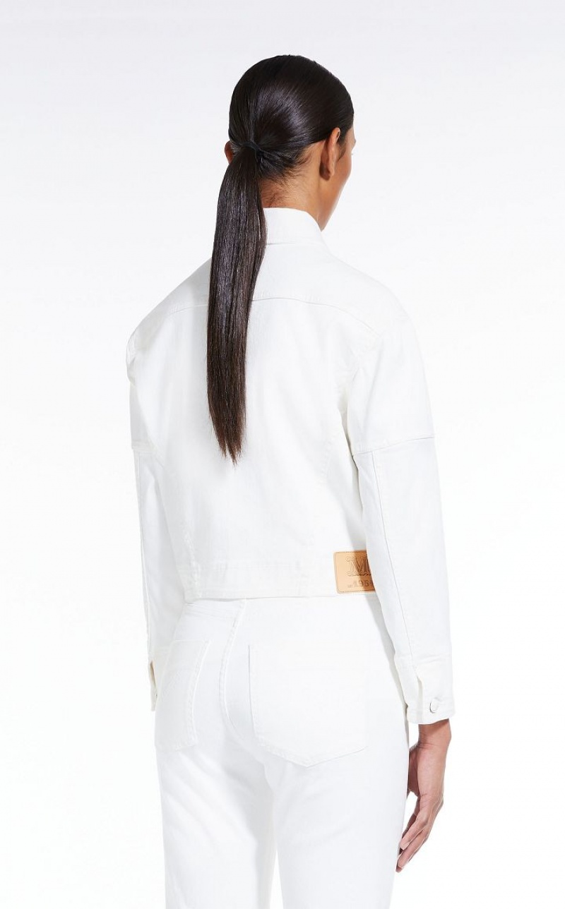 MaxMara Bull Cotton Cropped Jackets WHITE | MMR594085