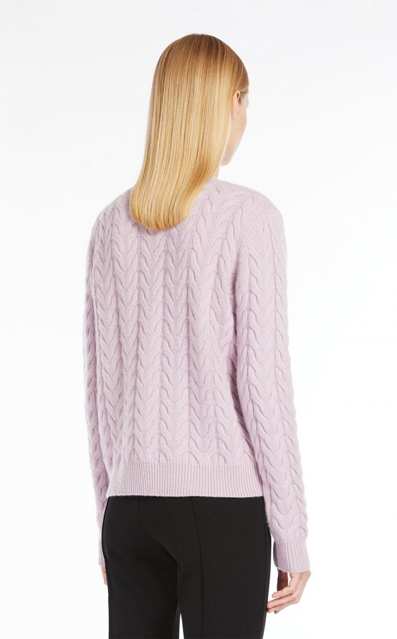 MaxMara Cable Cashmere Knitwear LILAC | MMR593420