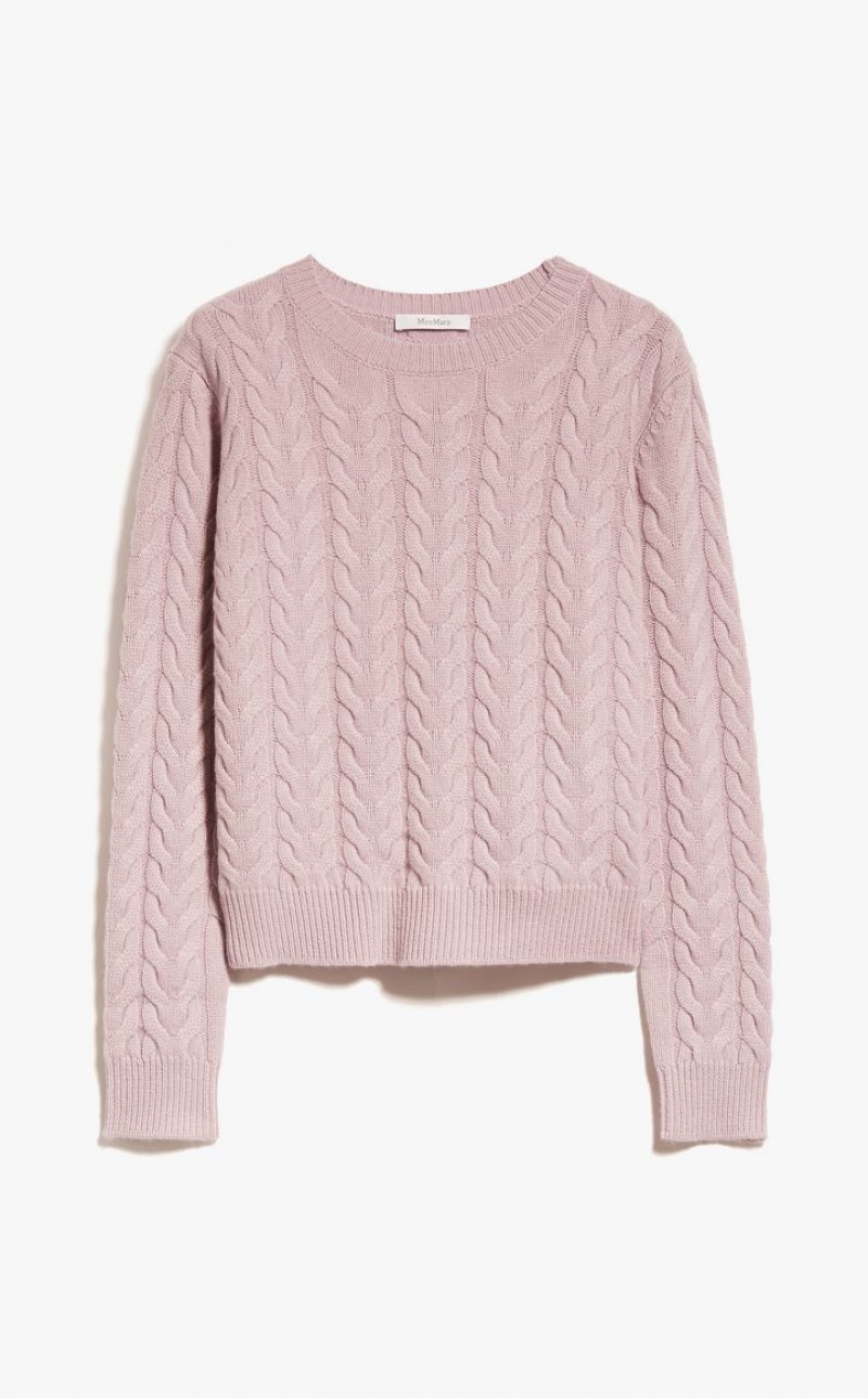 MaxMara Cable Cashmere Knitwear LILAC | MMR593420