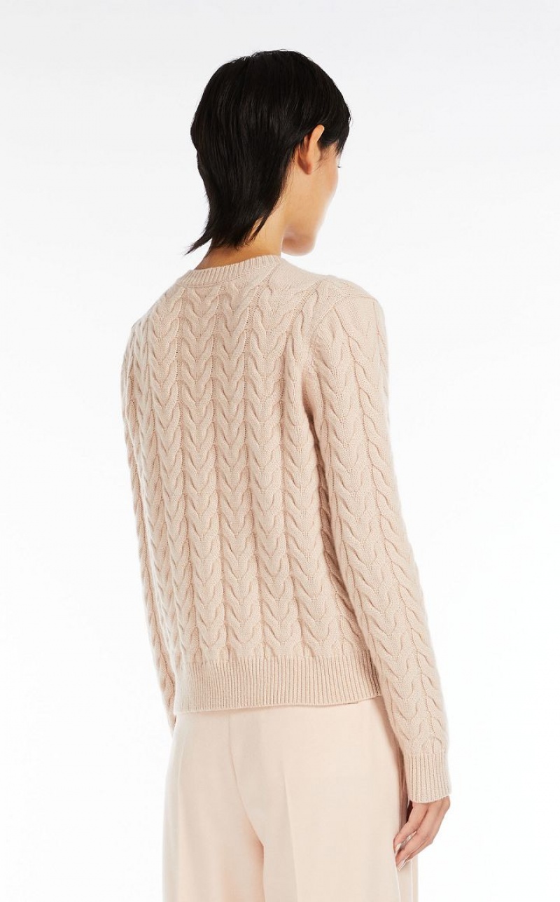 MaxMara Cable Cashmere Knitwear PINK | MMR593432