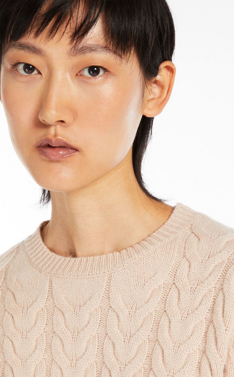 MaxMara Cable Cashmere Knitwear PINK | MMR593432