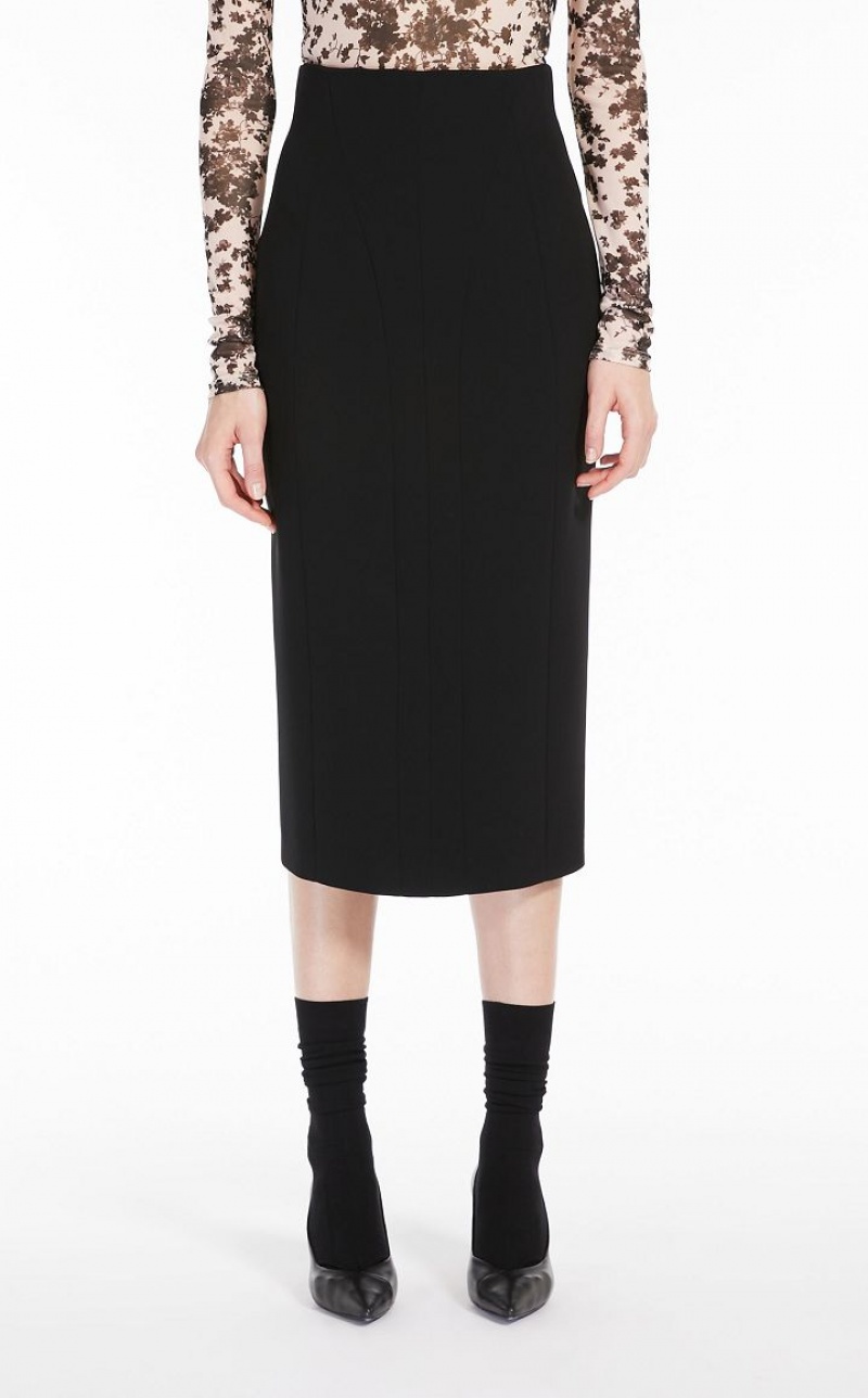 MaxMara Cady Bodycon Skirts BLACK | MMR593716