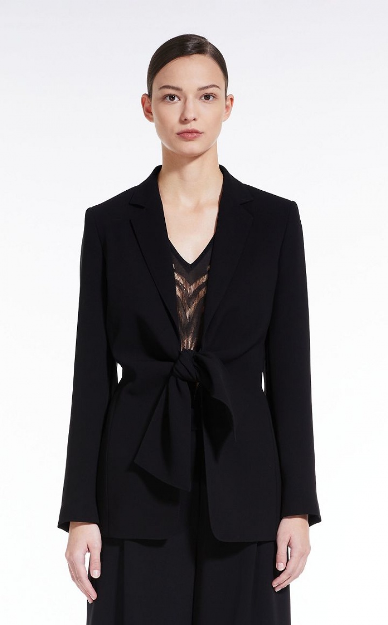 MaxMara Cady With Bow Jackets BLACK | MMR594068