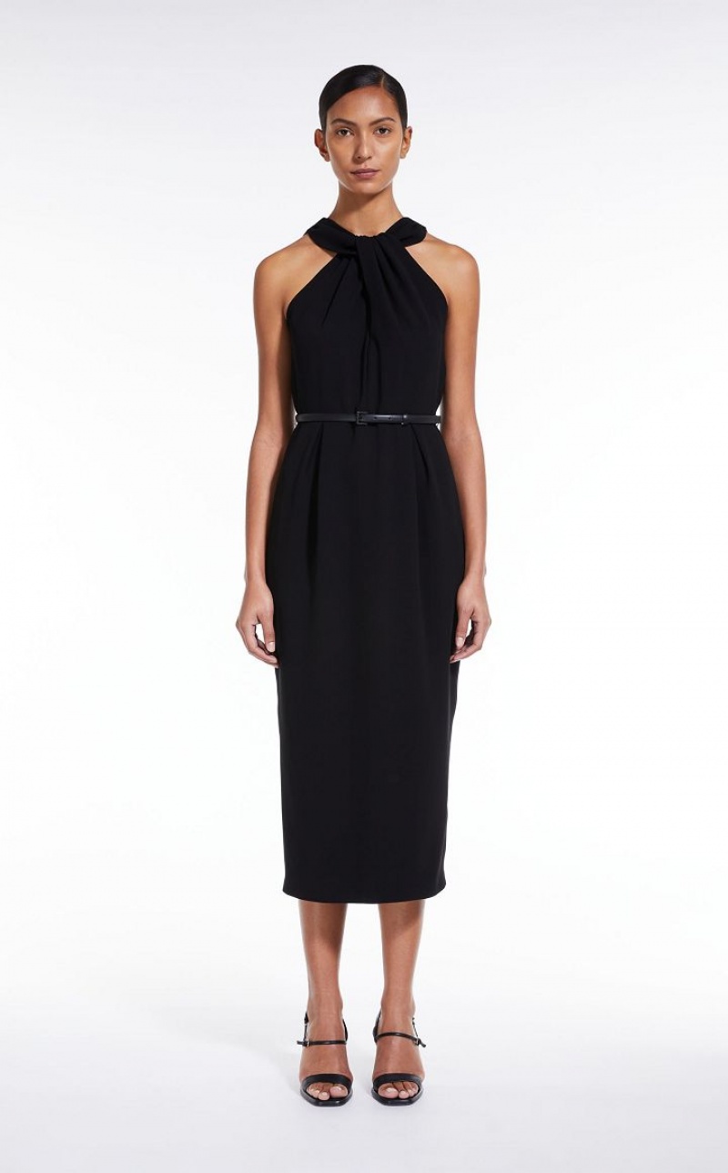 MaxMara Cady With Pleats Dresses BLACK | MMR593389