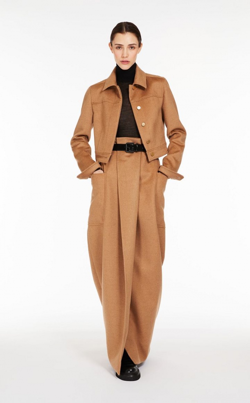 MaxMara Camel Colour Biker Jackets CAMEL | MMR594020