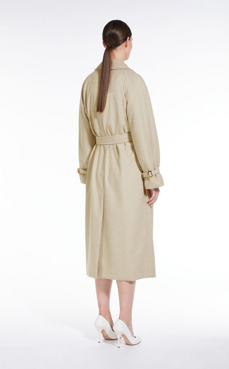 MaxMara Cashmere, Alpaca And Camel Trench Coats SAND | MMR593844