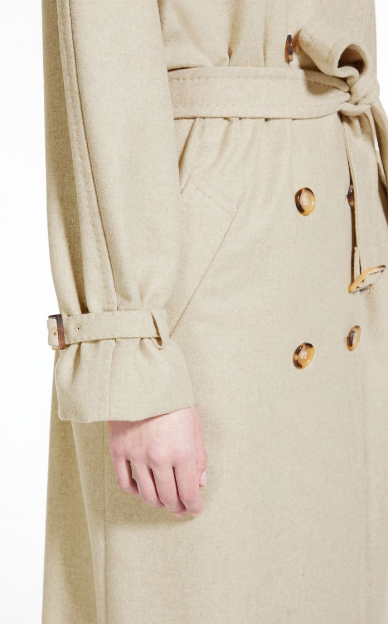 MaxMara Cashmere, Alpaca And Camel Trench Coats SAND | MMR593844