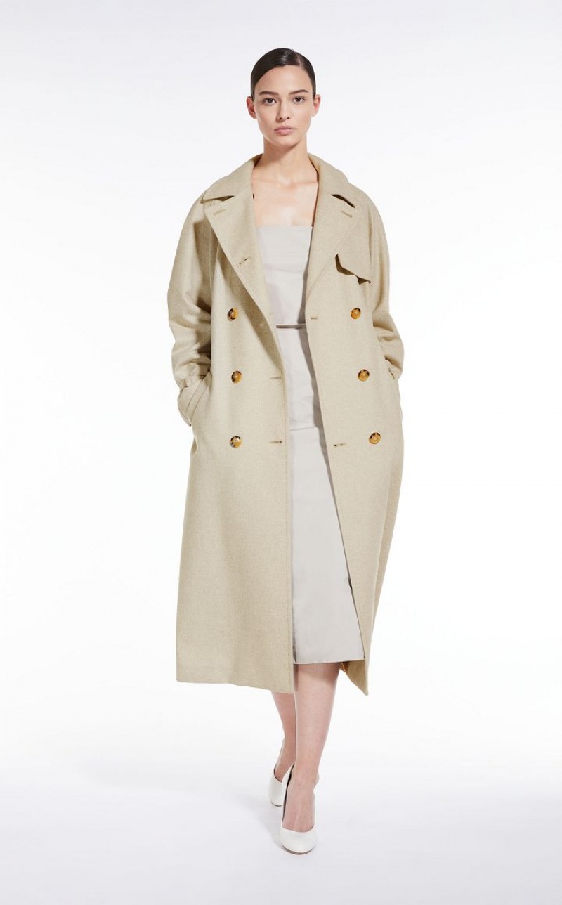 MaxMara Cashmere, Alpaca And Camel Trench Coats SAND | MMR593844