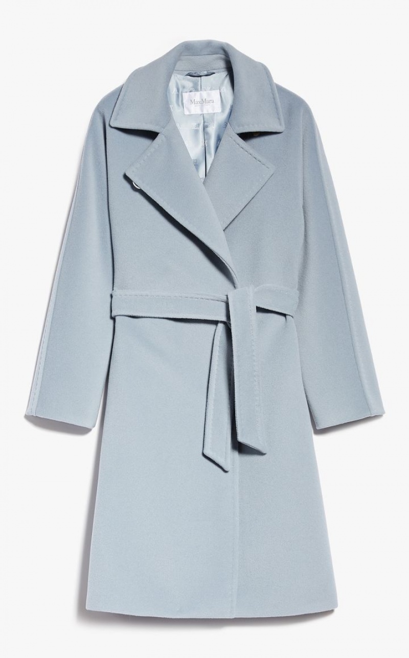 MaxMara Cashmere And Wool Robe Coats LIGHT BLUE | MMR593876