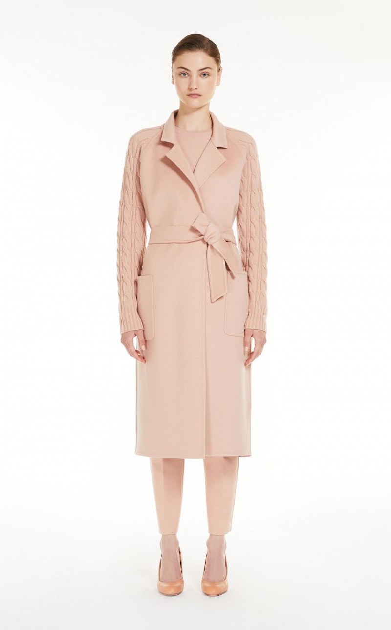 MaxMara Cashmere And Wool Robe Coats PINK | MMR593901