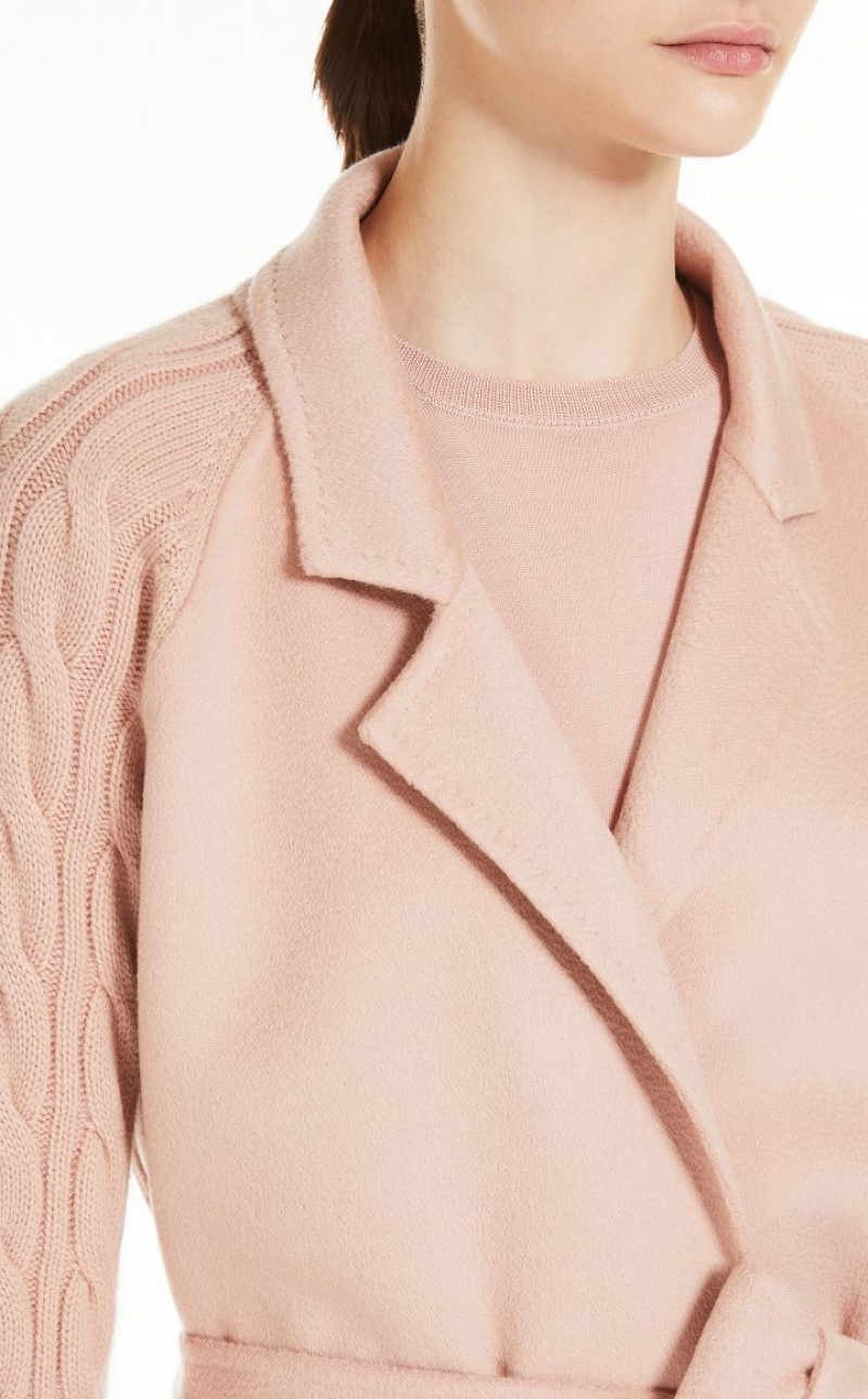 MaxMara Cashmere And Wool Robe Coats PINK | MMR593901