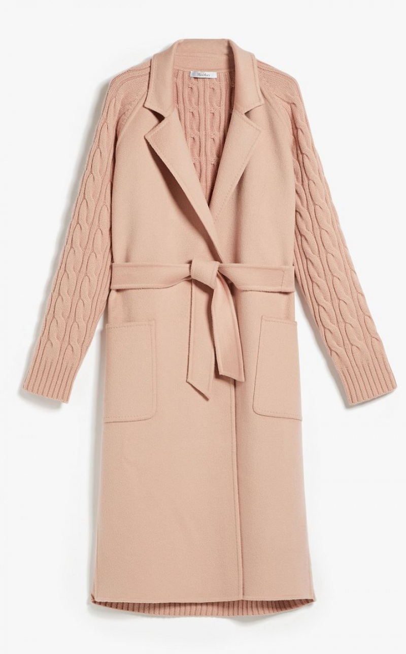 MaxMara Cashmere And Wool Robe Coats PINK | MMR593901