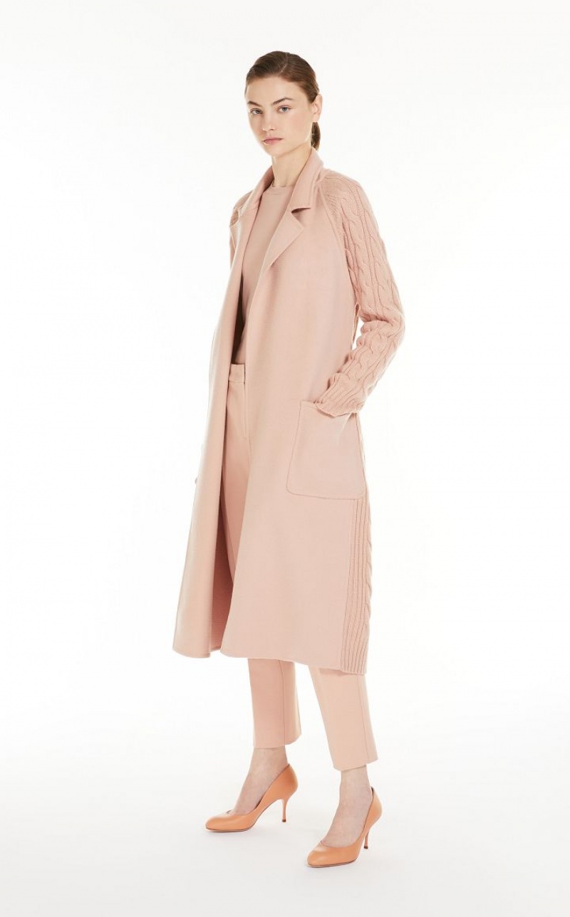 MaxMara Cashmere And Wool Robe Coats PINK | MMR593901