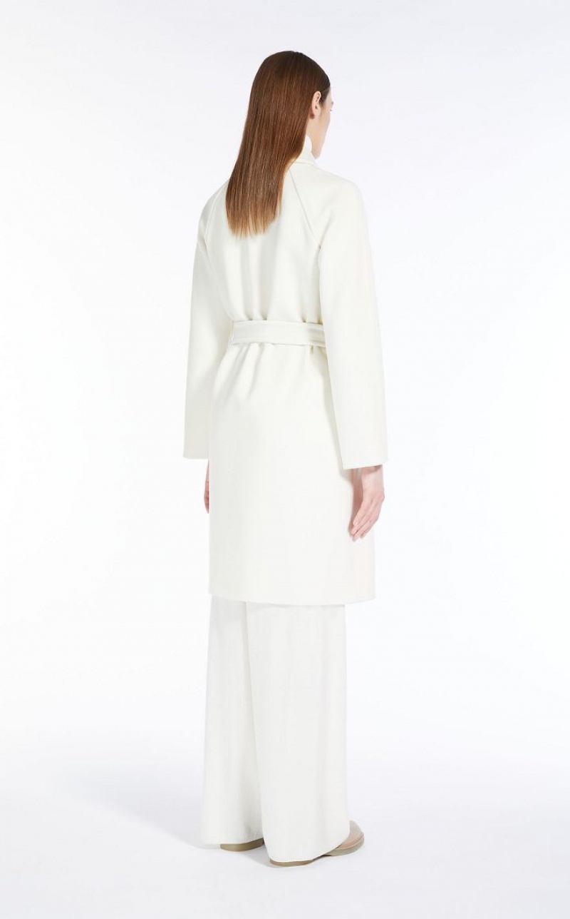 MaxMara Cashmere And Wool Robe Coats WHITE | MMR593879