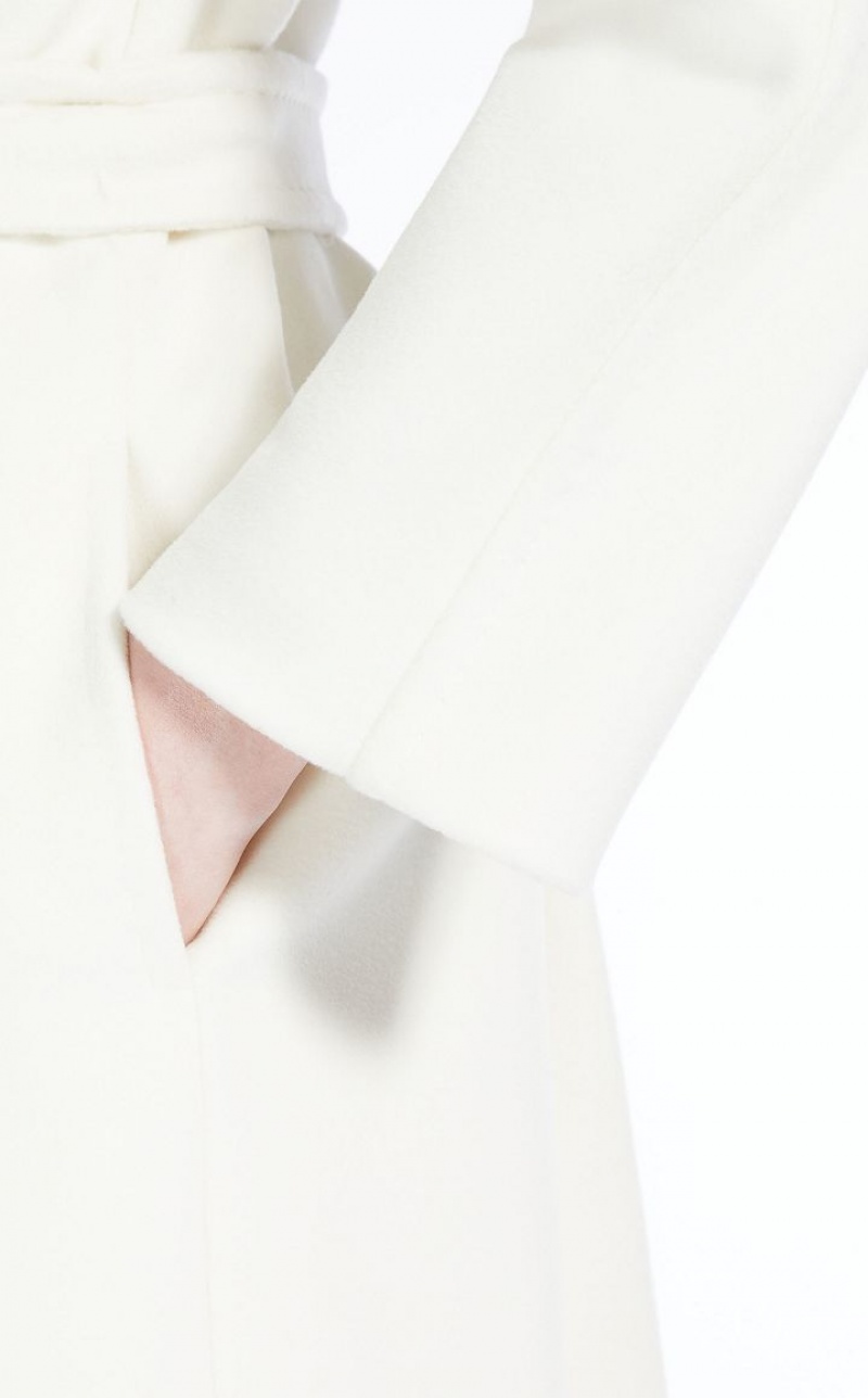 MaxMara Cashmere And Wool Robe Coats WHITE | MMR593879