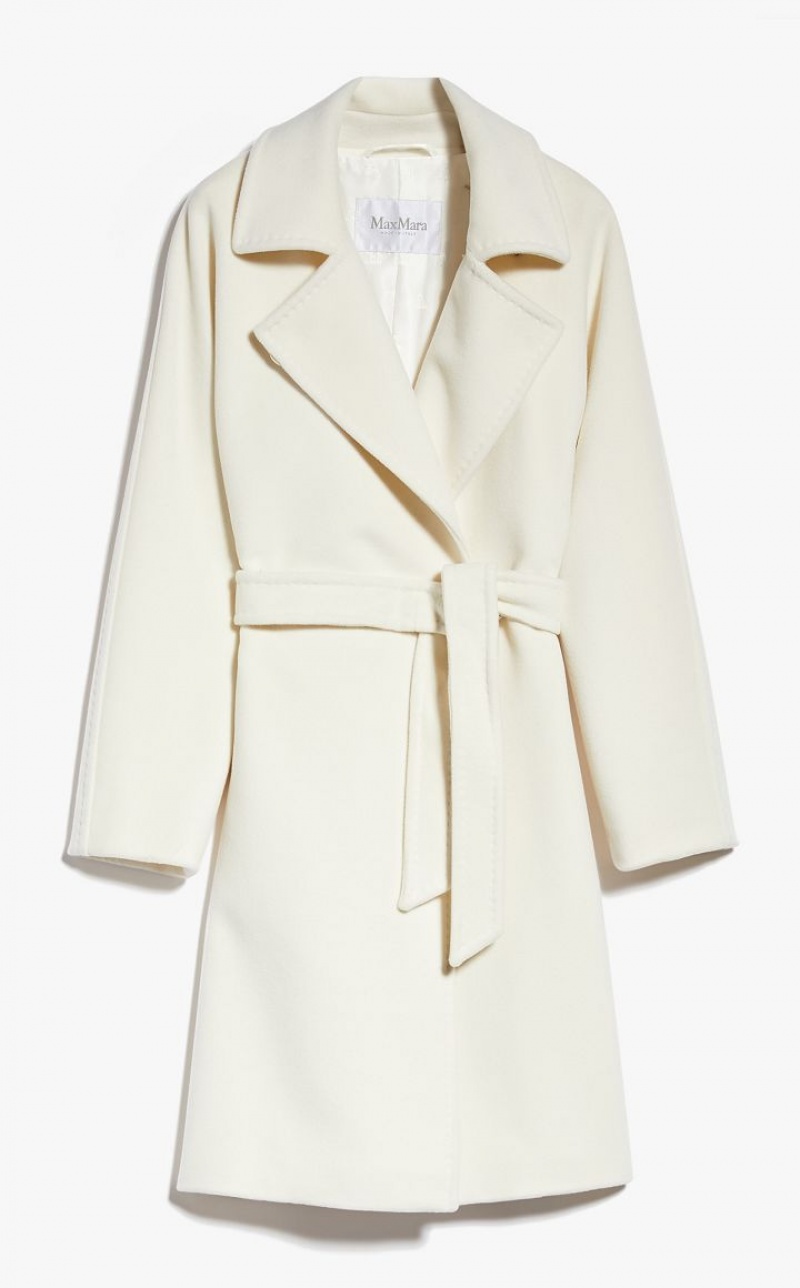 MaxMara Cashmere And Wool Robe Coats WHITE | MMR593879