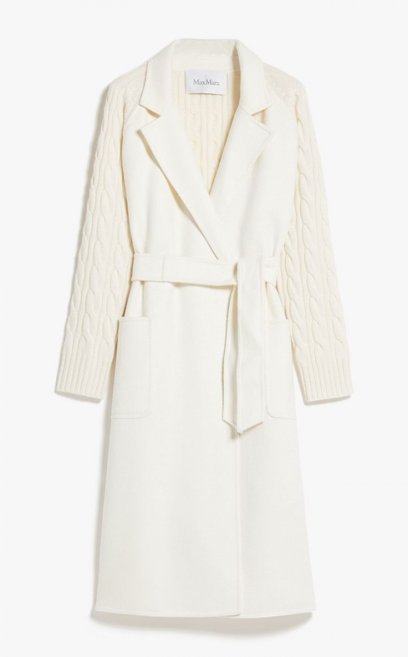 MaxMara Cashmere And Wool Robe Coats WHITE | MMR593887