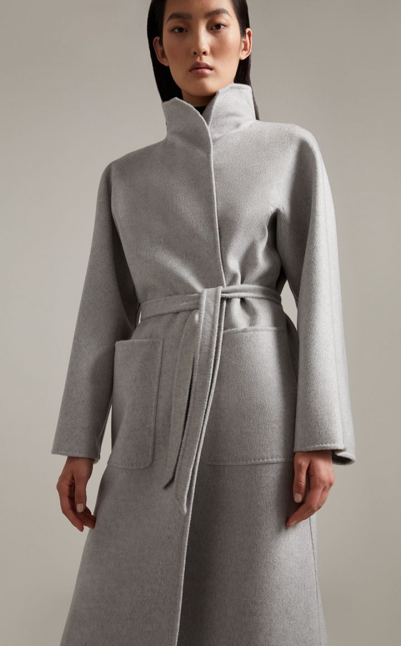 MaxMara Cashmere Cardigan Coats LIGHT GREY | MMR593904