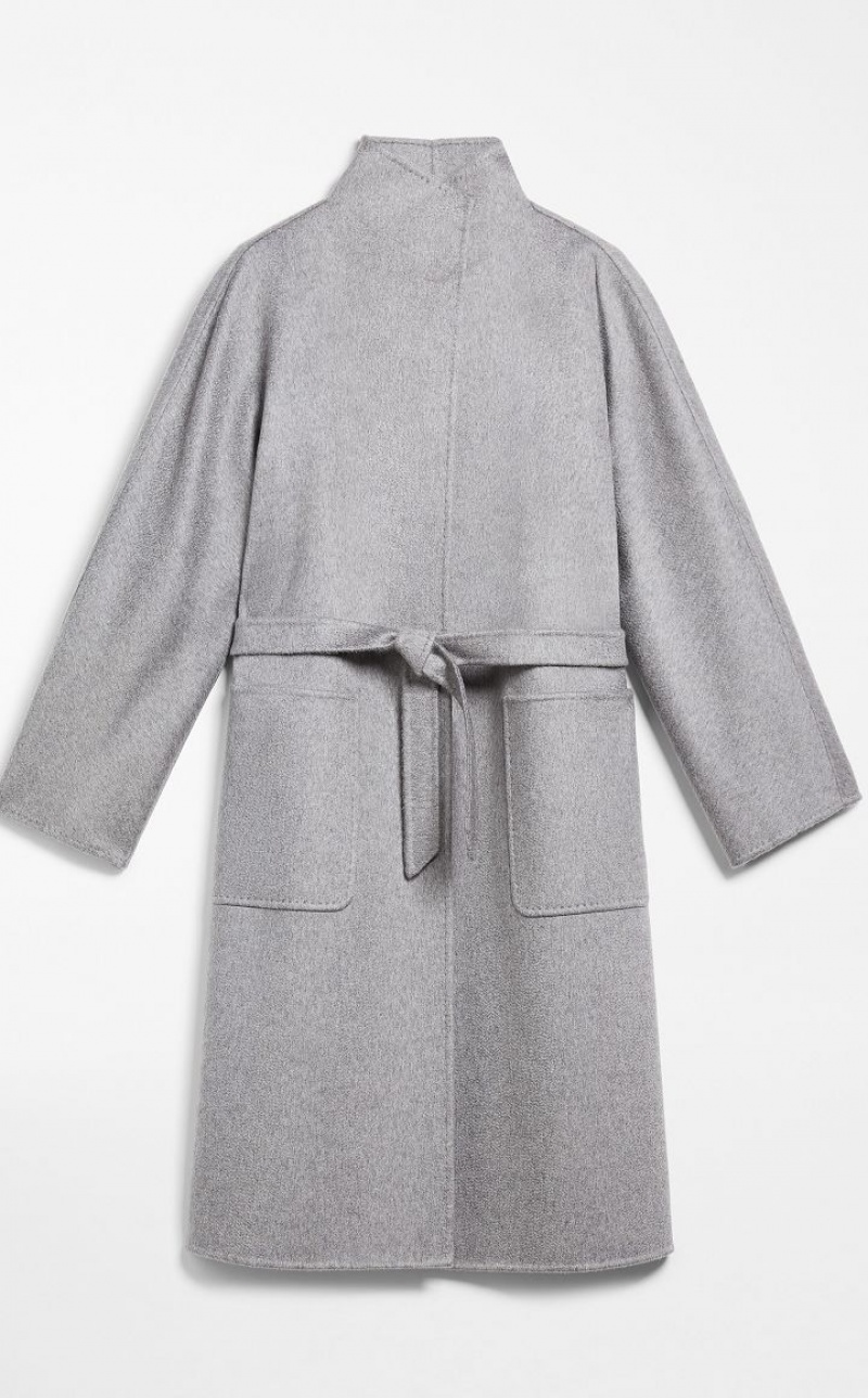 MaxMara Cashmere Cardigan Coats LIGHT GREY | MMR593904