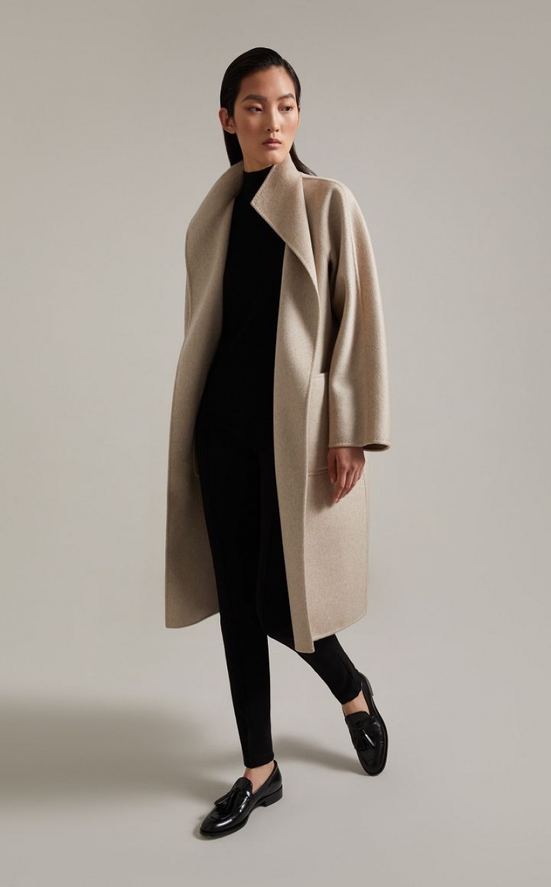 MaxMara Cashmere Cardigan Coats SAND | MMR593898