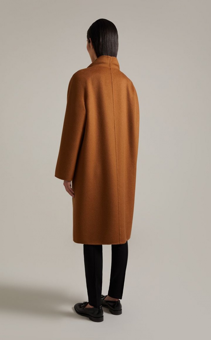 MaxMara Cashmere Cardigan Coats TOBACCO | MMR593925