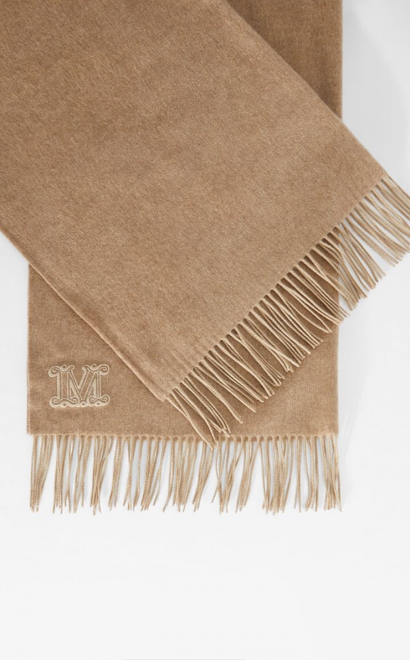 MaxMara Cashmere Stole Scarves CAMEL | MMR594258