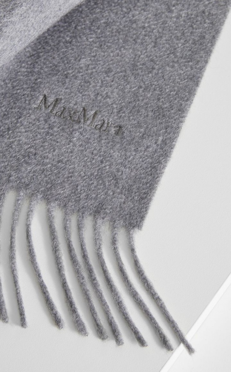 MaxMara Cashmere Stole With Embroidery Scarves LIGHT GREY | MMR594278