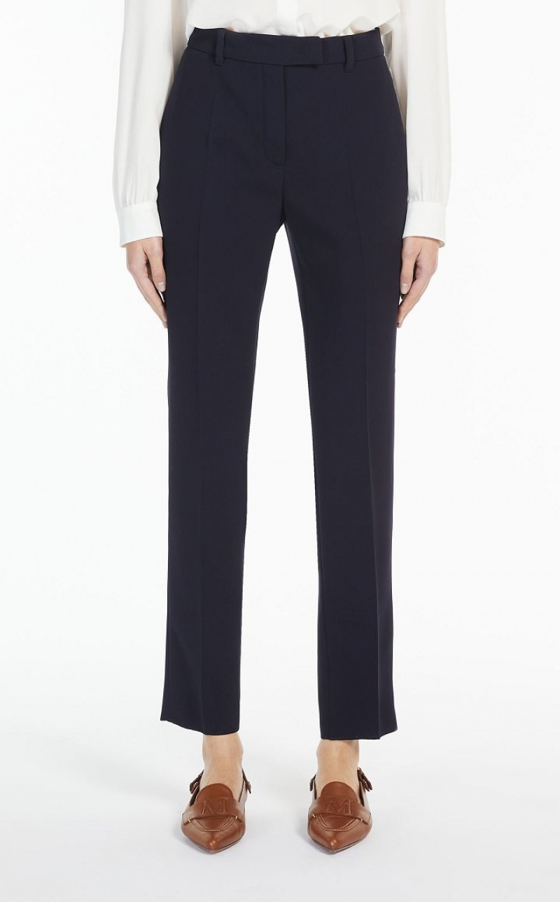 MaxMara Cigarette Trousers NAVY | MMR593746