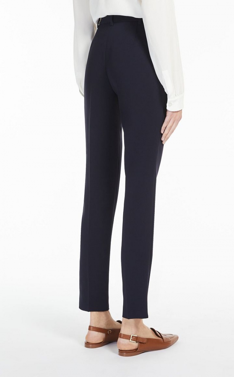 MaxMara Cigarette Trousers NAVY | MMR593746