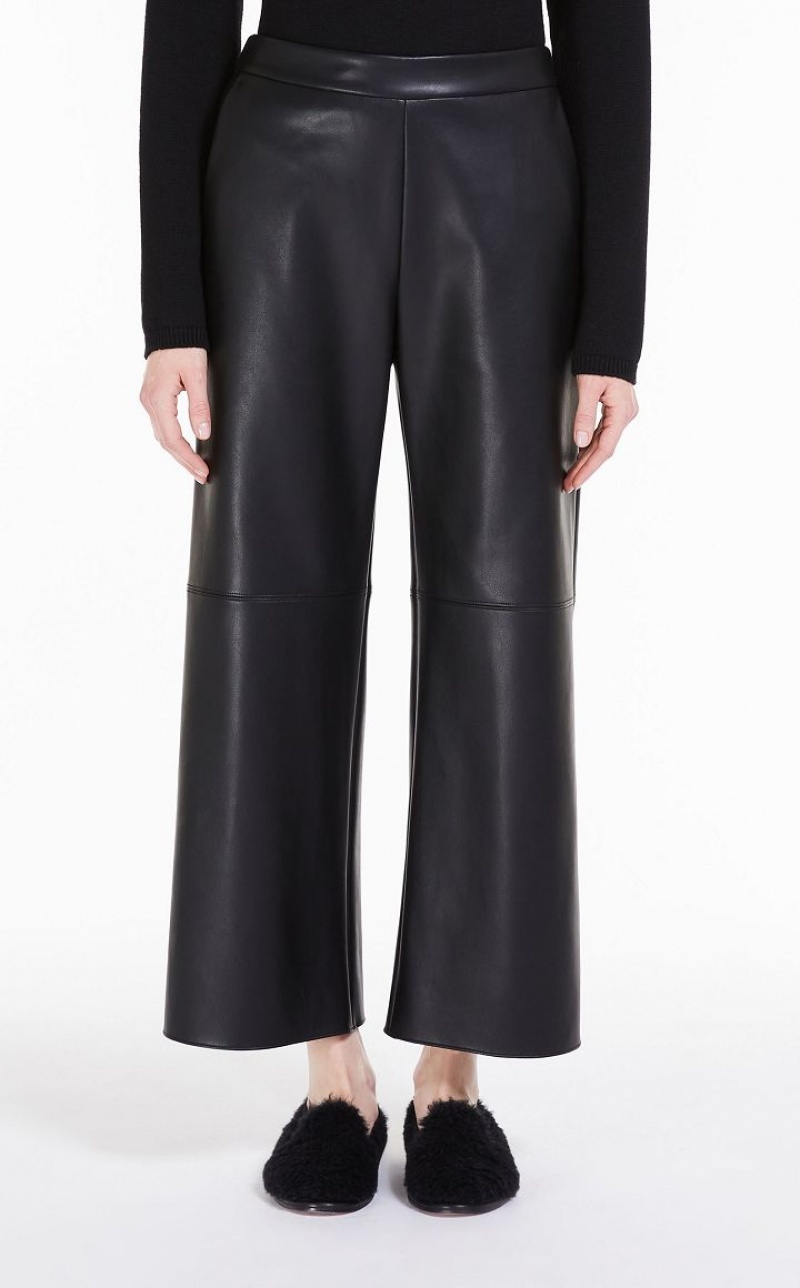 MaxMara Coated Fabric Trousers BLACK | MMR593805