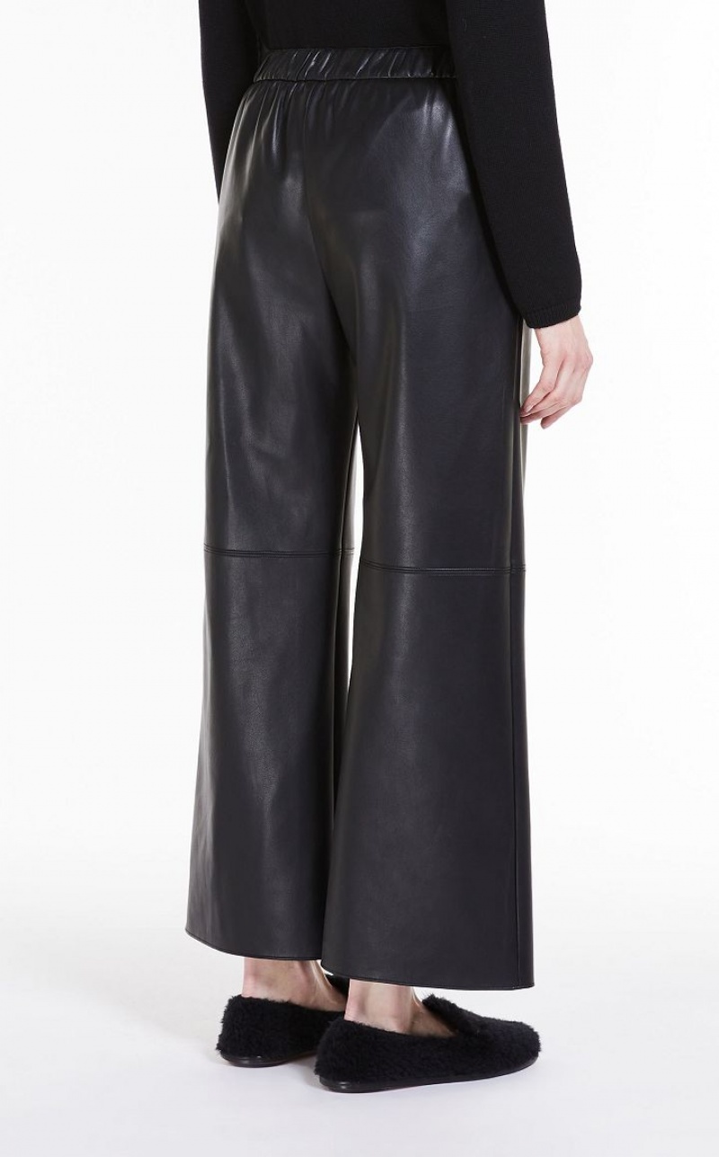 MaxMara Coated Fabric Trousers BLACK | MMR593805