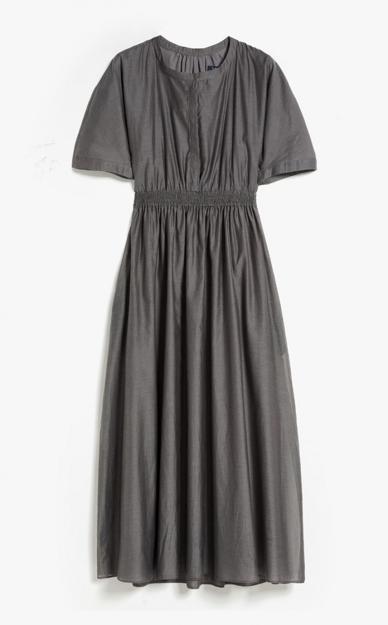 MaxMara Cotton And Silk Voile Dresses MEDIUM GREY | MMR593401