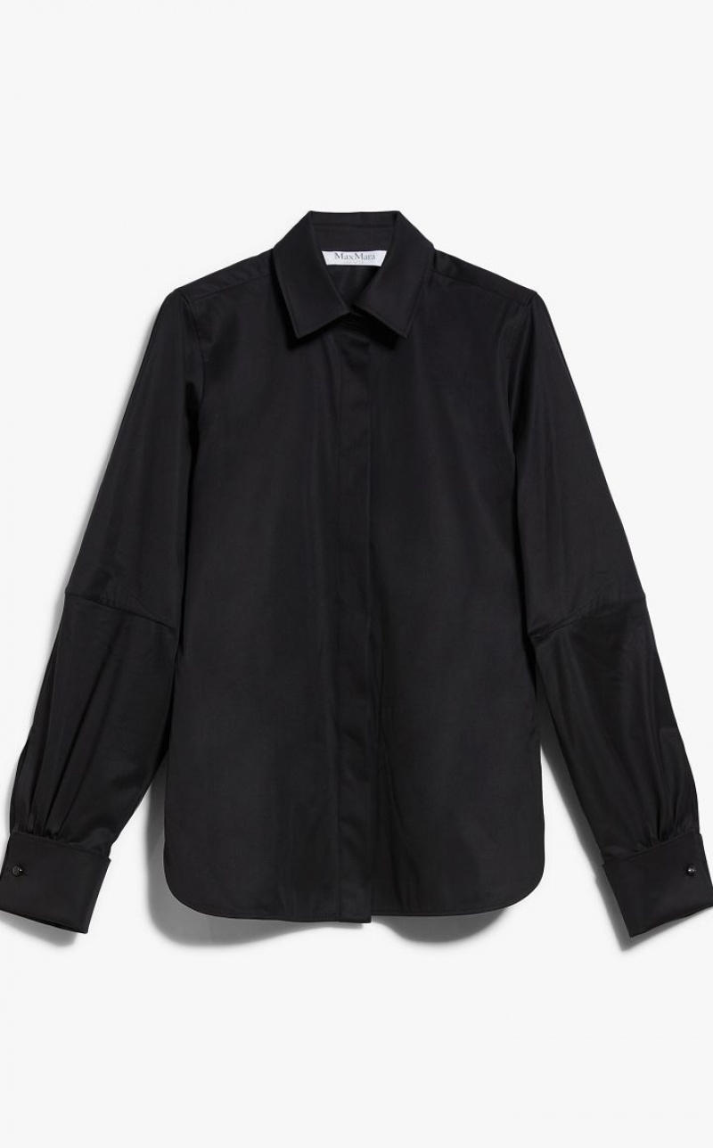 MaxMara Cotton Blouses BLACK | MMR593546