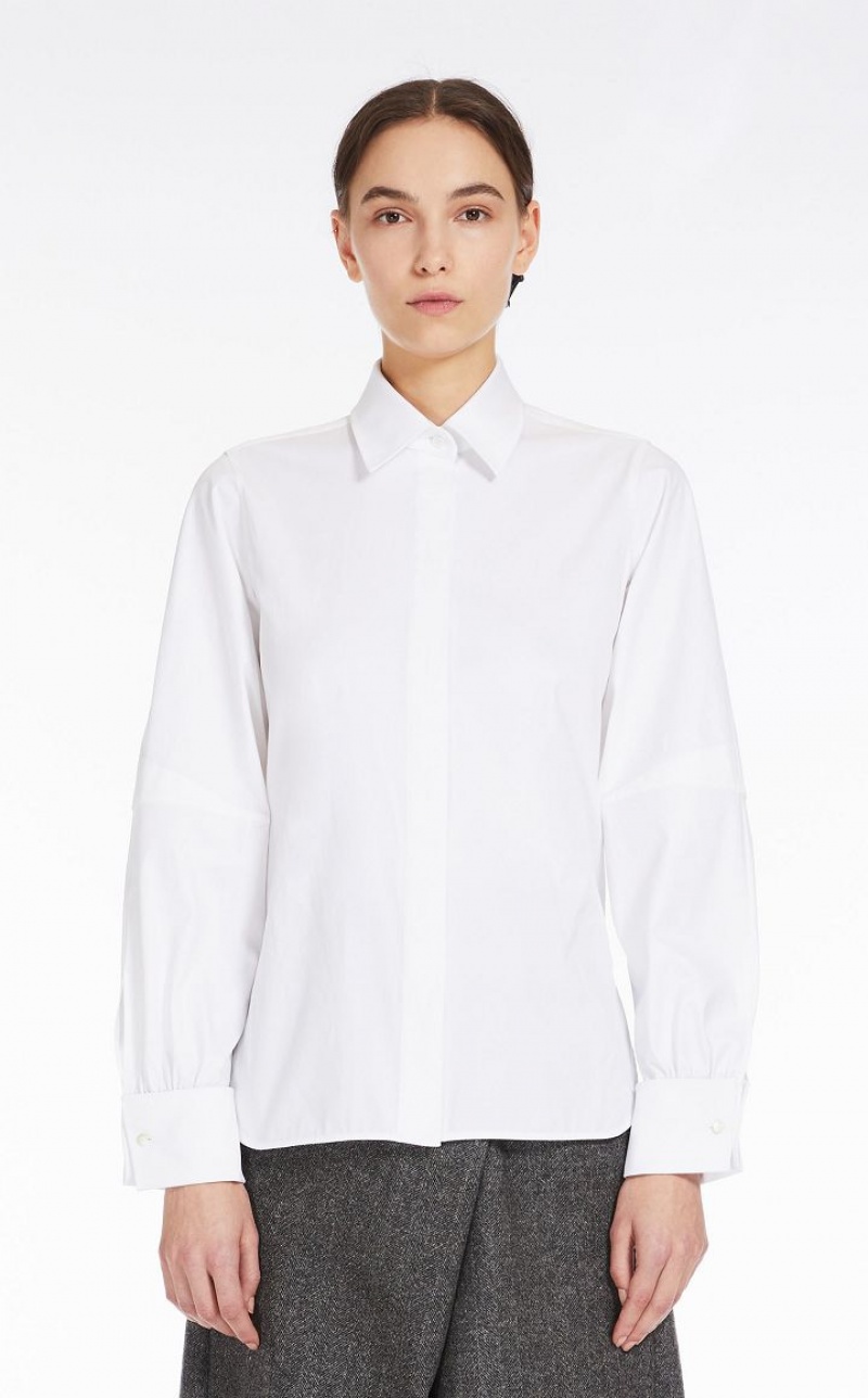 MaxMara Cotton Blouses OPTICAL WHITE | MMR593547