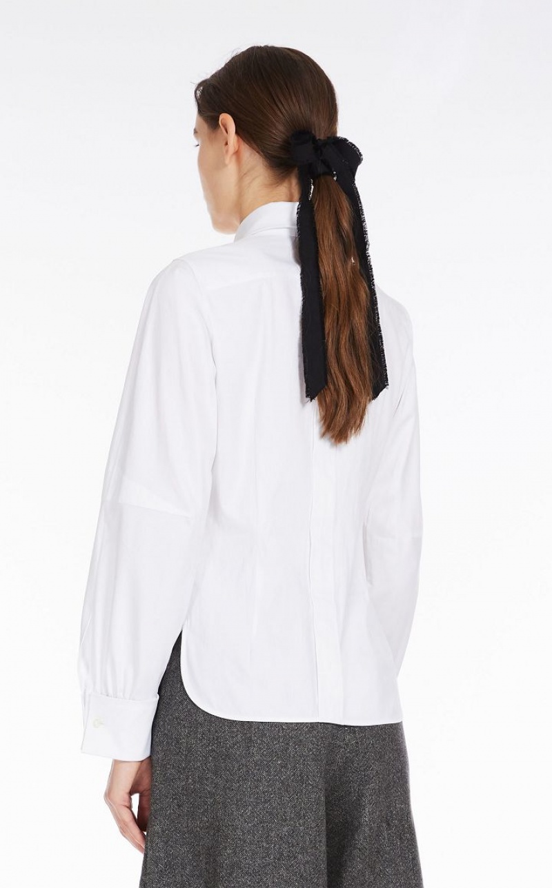 MaxMara Cotton Blouses OPTICAL WHITE | MMR593547