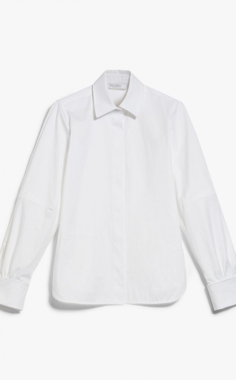 MaxMara Cotton Blouses OPTICAL WHITE | MMR593547