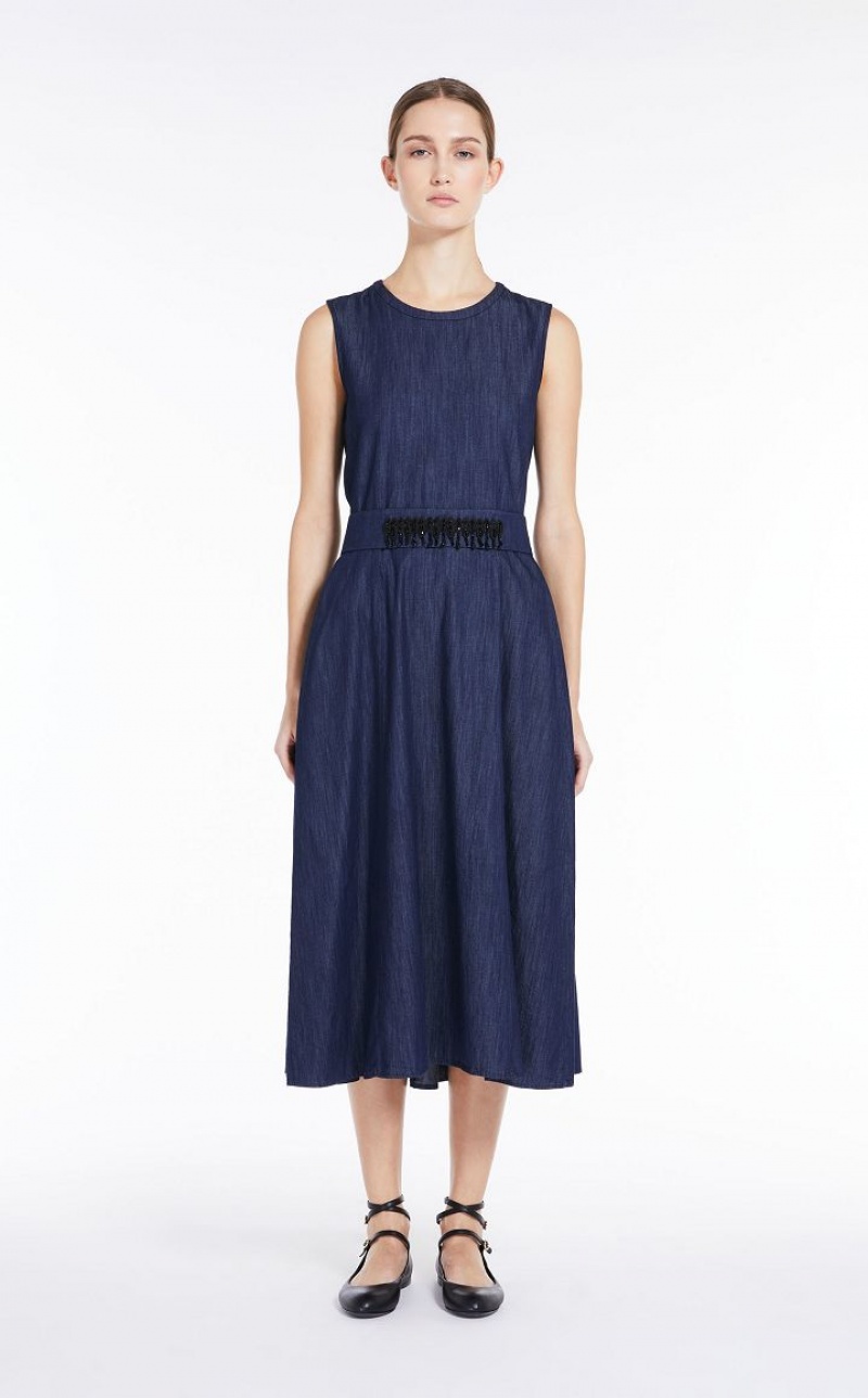 MaxMara Cotton Denim Dresses NAVY | MMR593410