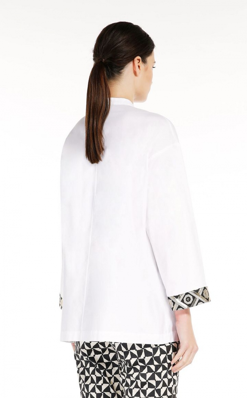 MaxMara Cotton Oxford Blouses WHITE | MMR593564