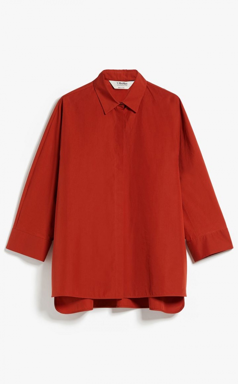 MaxMara Cotton Poplin Blouses ORANGE | MMR593566