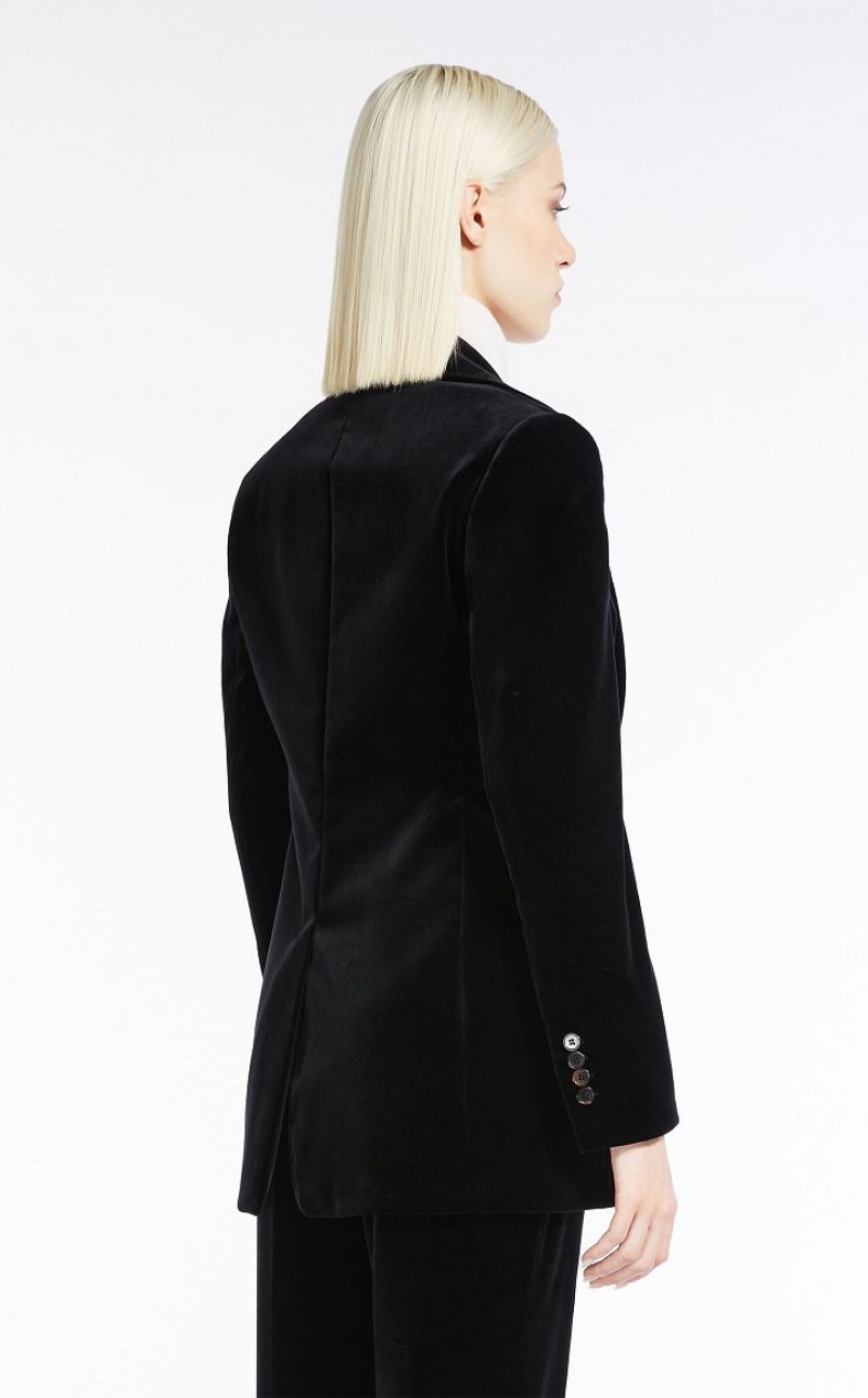 MaxMara Cotton Velvet Blazers BLACK | MMR594073