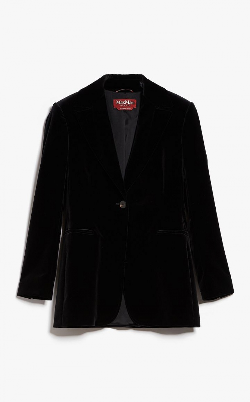 MaxMara Cotton Velvet Blazers BLACK | MMR594073